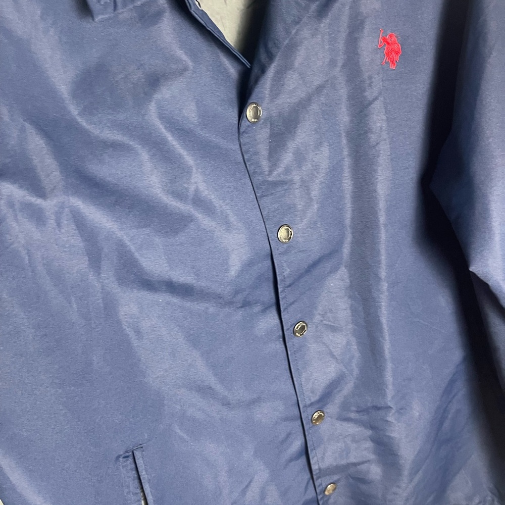 XXL US Polo Assn Ralph Lauren Coat Jacket Windbreaker Navy Lightweight AUTHENTIC - Picture 5 of 12